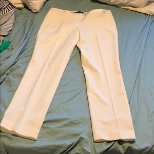 Theory cream size 10 winter white pant